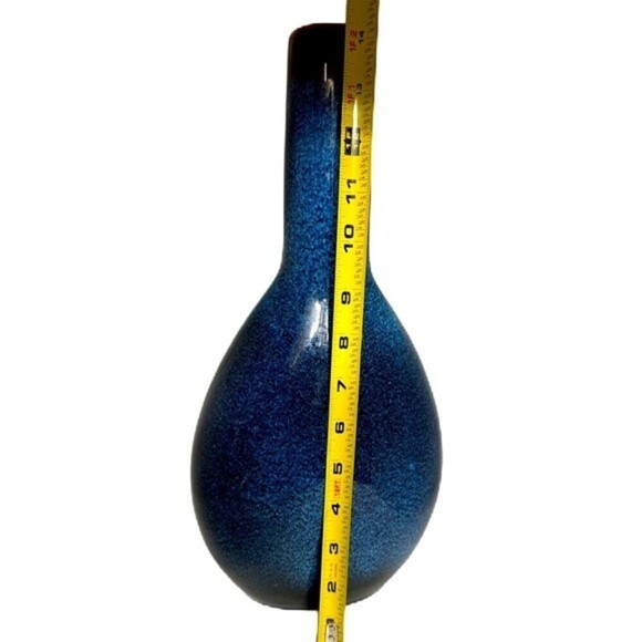 Midwestern Home Oval‎ Celestial Blue Vase fHome Decor  14” T - Picture 7 of 9